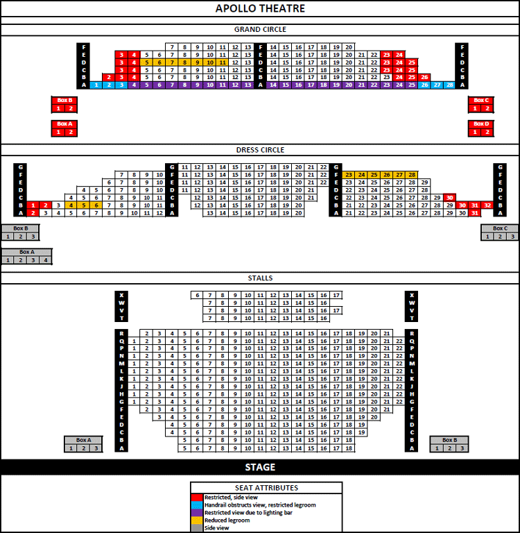 Apollo Theatre Seating Plan