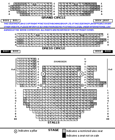 Garrick Theatre Seating Plan