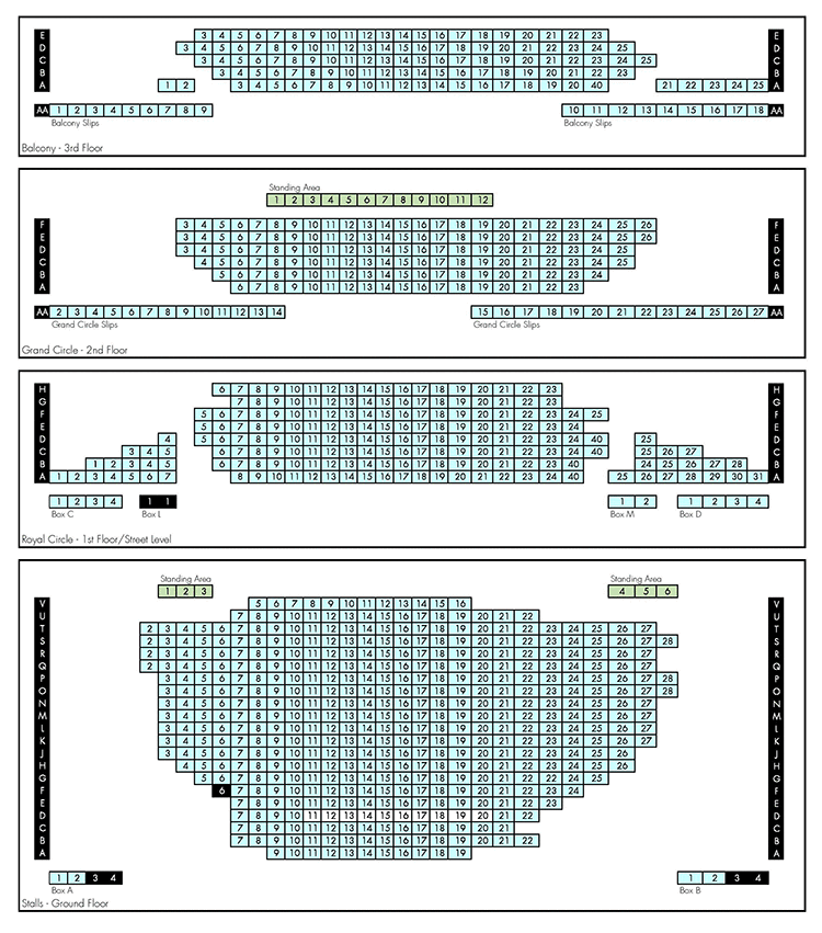 Noel Coward Theatre Seating Plan