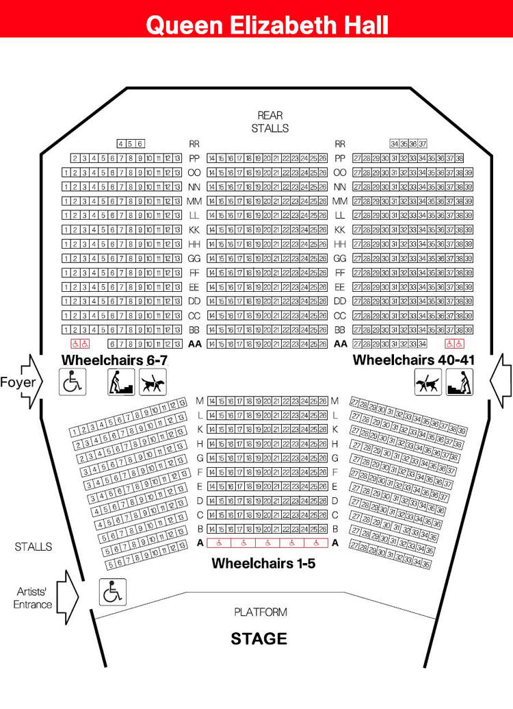 Queen Elizabeth Hall Seating Plan